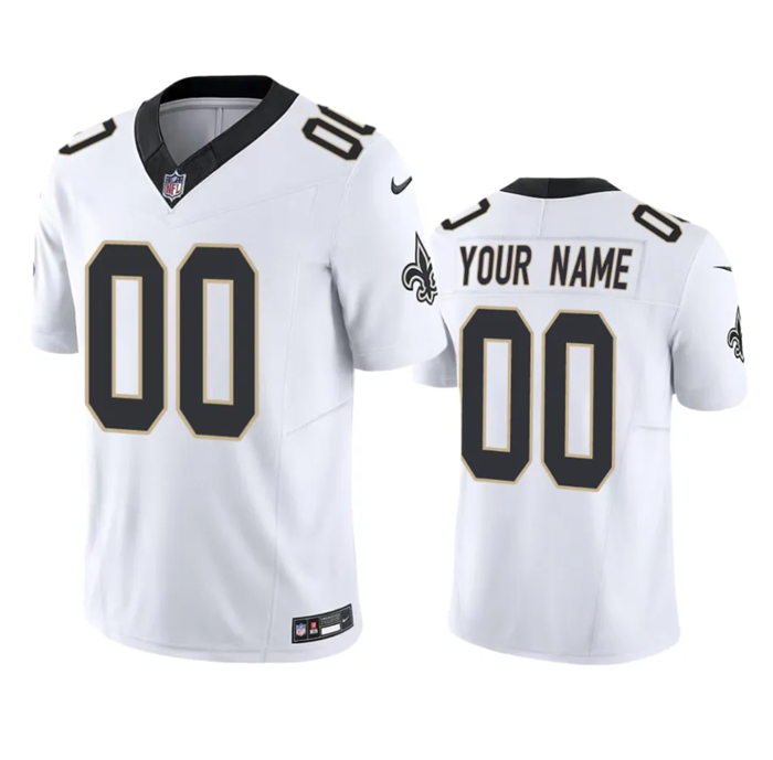 Men's New Orleans Saints Active Player Custom White 2023 F.U.S.E. Vapor Untouchable Limited Stitched Jersey